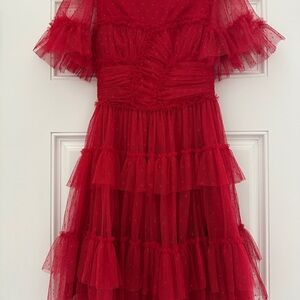 Ivy City Co Whimsical Red Dress XXS